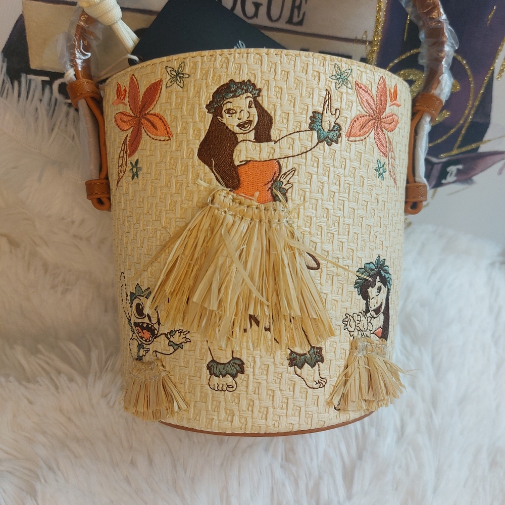 NWT  Loungefly Disney Lilo & Stitch Hula Floral Bucket Crossbody